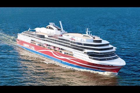 The Viking Grace will be the first passenger ship of its kind to utilise Azipod propulsion when it enters service in 2021 (credit: Viking Line)